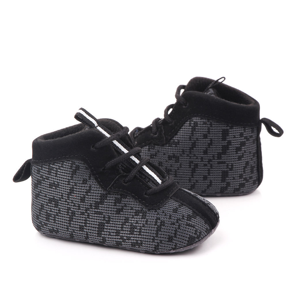 3-color Casual Lace-up Soft-soled Baby Toddler Shoes