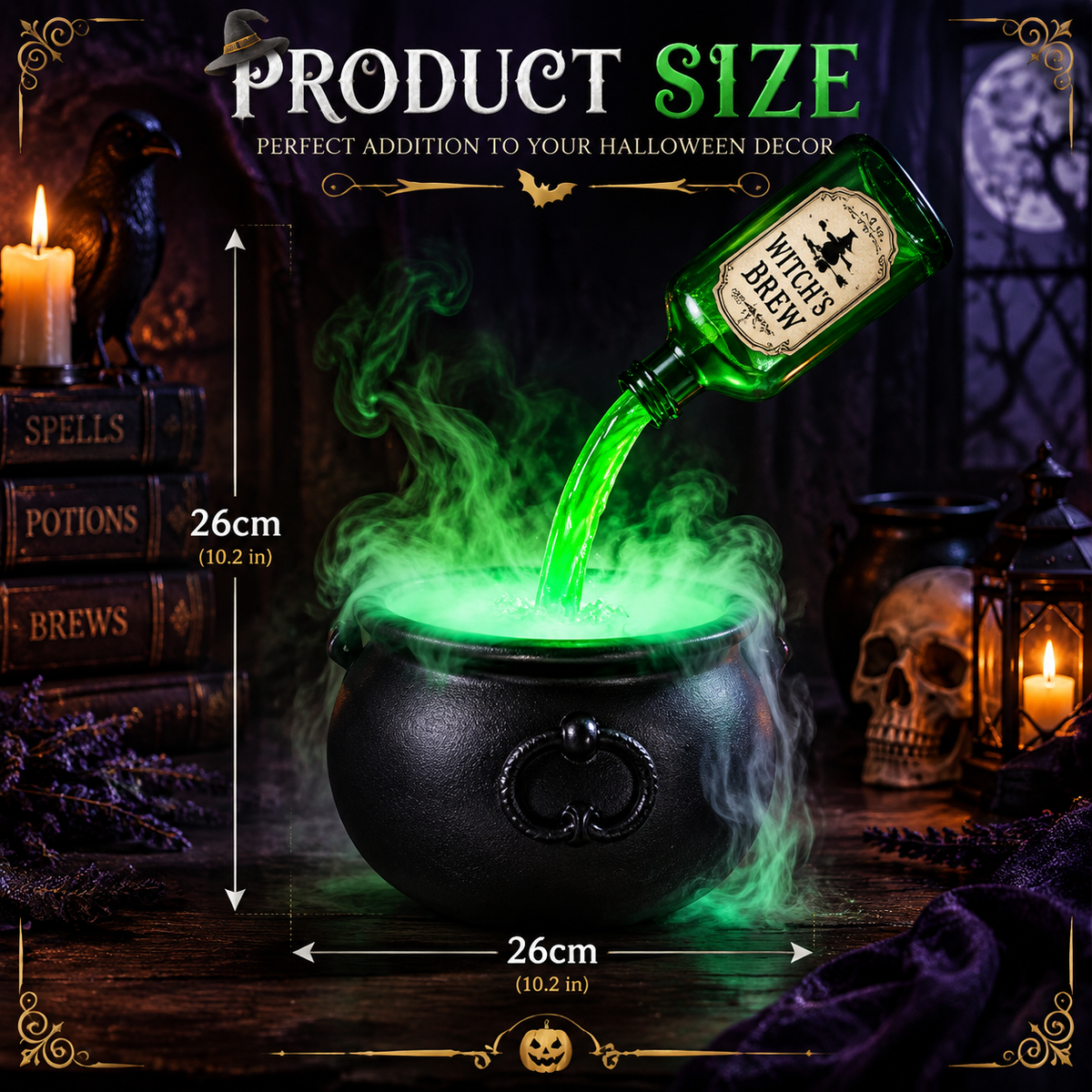 Halloween Cauldron Decor