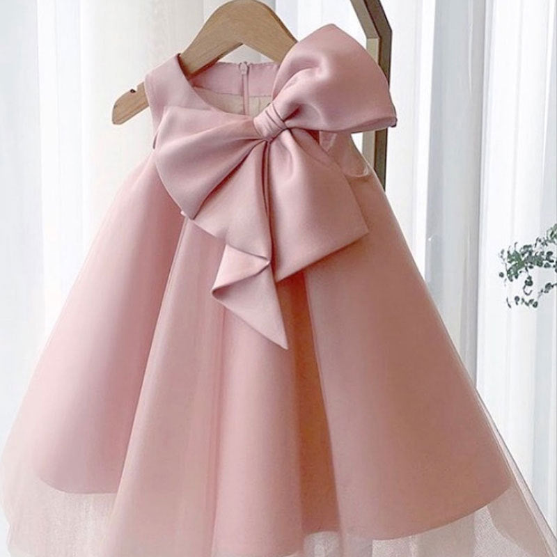 Big Bow Sleeveless Cocktail Dress