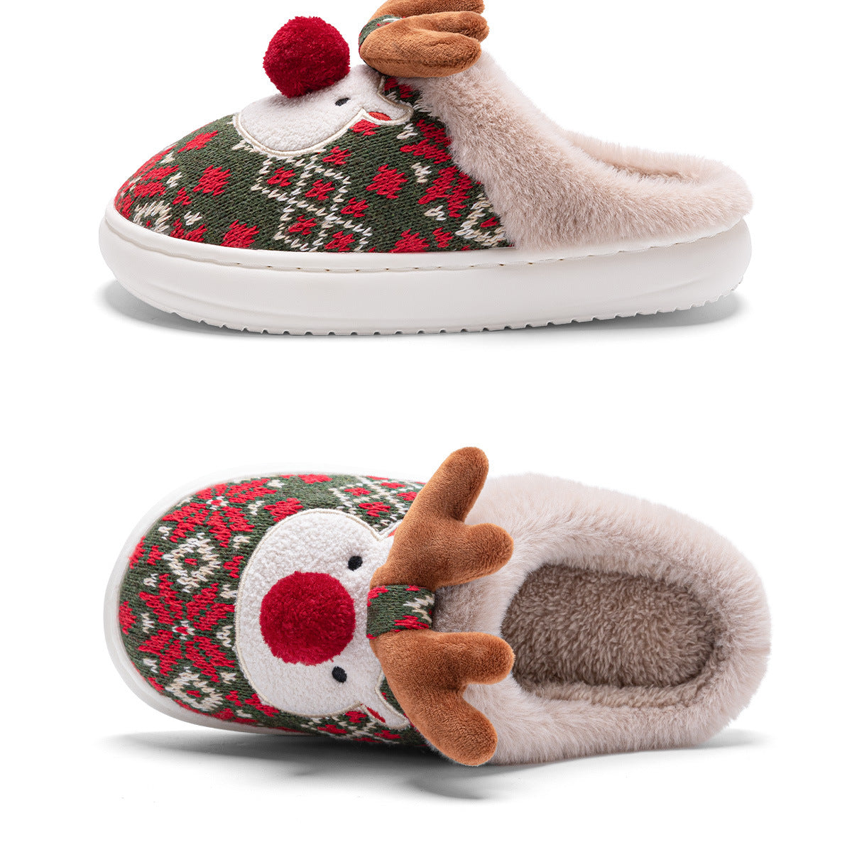 “Women’s Christmas Reindeer Slippers”