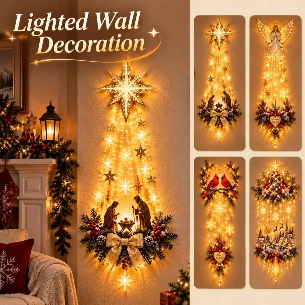 Illuminated Christmas Nativity Wall Décor