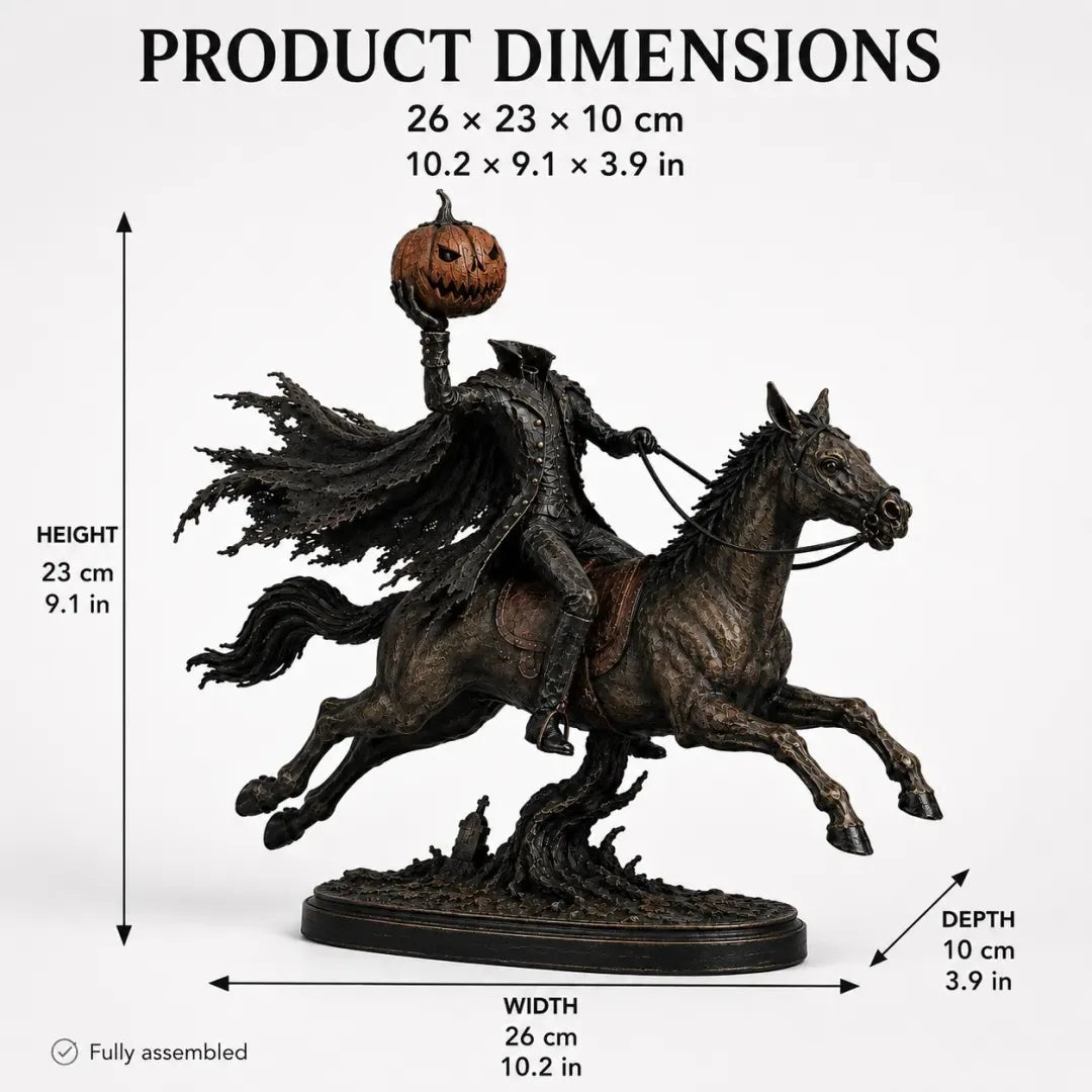 Midnight Chase Headless Horseman LED Statue Halloween Decor